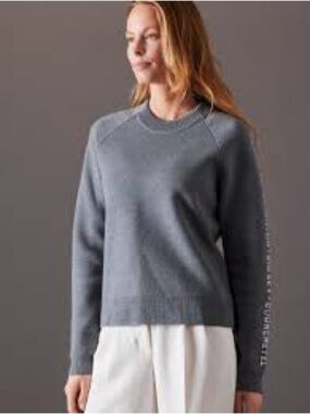 Women's Grey Aether Merino Wool Ski Town  Sweater -Small